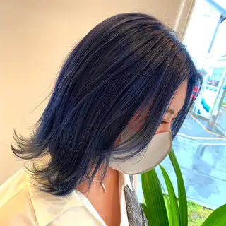 ミディアム カラー ALOHANA 津店所属・TSUBASA▫️ ブリーチ#エクステのヘアスタイル