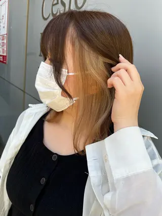 ミディアム ROSSO Hair＆SPA  香椎宮前店所属・SHIINA 香椎宮前店のヘアスタイル