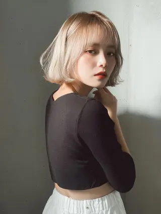 ショート カラー ブリーチお任せ🫧 tokute高円寺のヘアスタイル