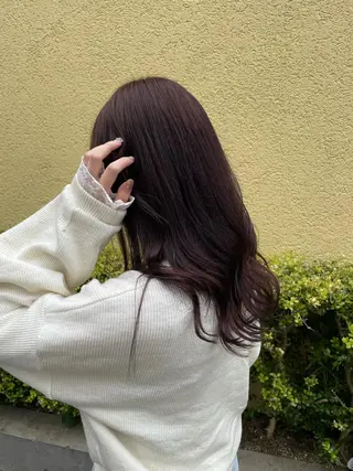 セミロング カラー GO TODAY SHARE SALON 原宿本店所属・ブリーチ/ハイトーン 艶カラー/ユリナのヘアスタイル