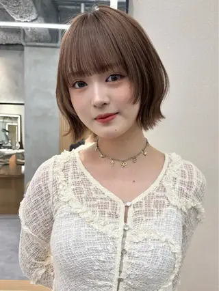 ミディアム くどうももか 浦和　ショート　ボブのヘアスタイル