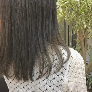 ミディアム カラー 🥛洒落髪小顔cut なら龍崎🥛のヘアスタイル