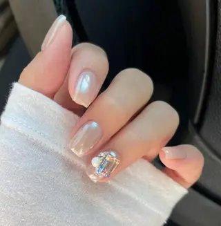 ネイル RAFFINE 月🦋🩵のネイルデザイン