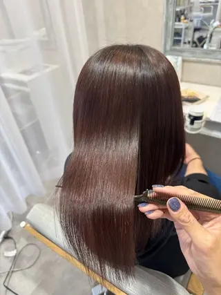 セミロング 艶髪/白髪ぼかし ヘッドスパ/大野結菜のヘアスタイル