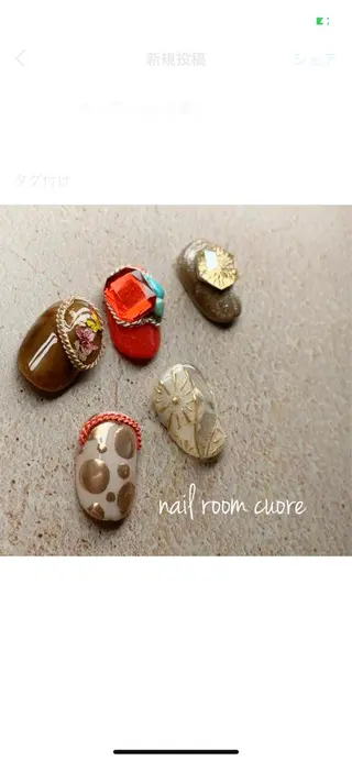 ネイル nail room  cuore所属・松尾 典子のネイルデザイン