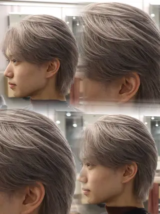 カラー メンズ PELE所属・カットモデル無料‪ レイヤー、ボブ森龍哉のヘアスタイル