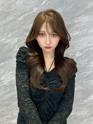 ロング カラー Ardore 韓国風カラー大阪のヘアスタイル