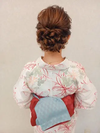 セミロング ヘアアレンジ bright所属・miku ヘアセット/着付けのヘアスタイル