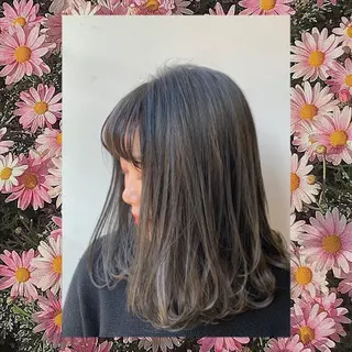 セミロング カラー 🤍オオカワ レイナ🤍のヘアスタイル