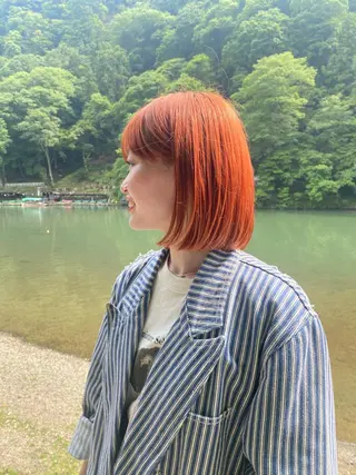 ミディアム 🎀透明感× 暖色カラーつな🎀のヘアスタイル