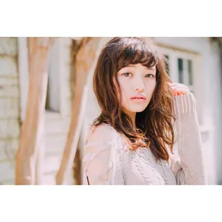 セミロング カラー (スタイリスト)牧 好美のヘアスタイル