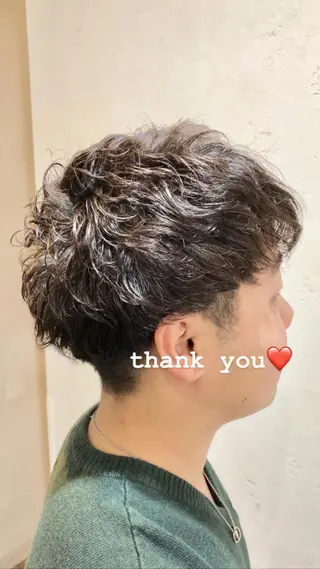 パーマ メンズ 艶質改善/縮毛矯正 ササキナツミのヘアスタイル