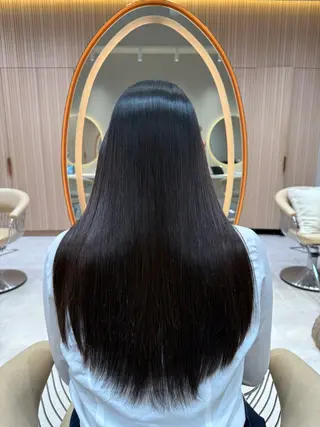 ロング 縮毛矯正/透明感/ 松葉 晃明のヘアスタイル