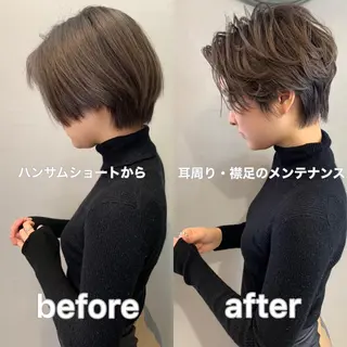 ショート カラー AMI Hair Supply所属・YUSUKE レイヤーカットカラーのヘアスタイル
