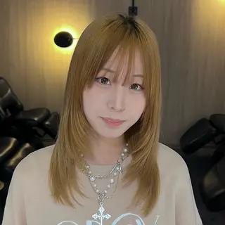 ロング 中田 姫歌のヘアスタイル