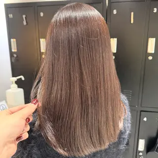 セミロング カラー ヘアアレンジ ブリーチなしカラー /ベージュ/安形翔のヘアスタイル