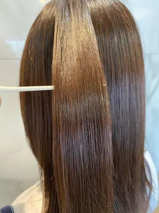 ミディアム パーマ グレージュ/透明感/ 韓国ヘア/RISAのヘアスタイル