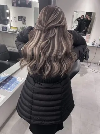 ロング king highlight&extensions梅田所属・髪質改善/似合わ せ/ダブルカラー盛田のヘアスタイル