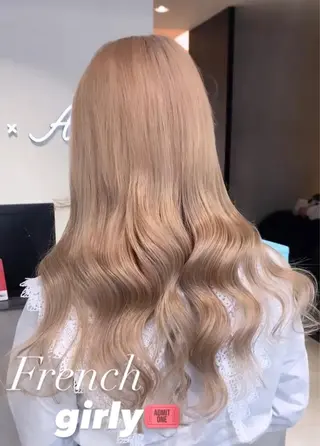 ロング カラー 韓国風モテヘア 🇰🇷aki♡のヘアスタイル