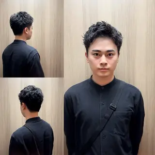 ショート パーマ メンズ 栗原 周太郎のヘアスタイル