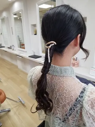 ロング 平野 杏奈のヘアスタイル