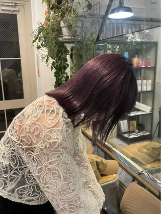 ミディアム カラー ミルクティー× グレージュMOMOのヘアスタイル