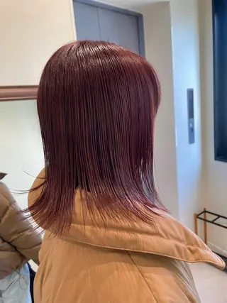 ミディアム カラー ボブ/インナーカラー /眉毛/Miyuのヘアスタイル