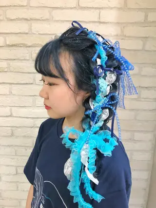 ロング カラー ヘアアレンジ oggi +KENJE所属・大平 美沙のヘアスタイル