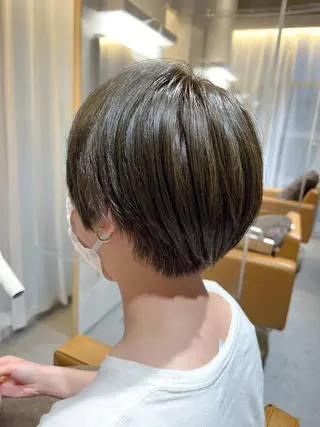 ショート カラー 縮毛矯正×艶カラー /中村勇太のヘアスタイル