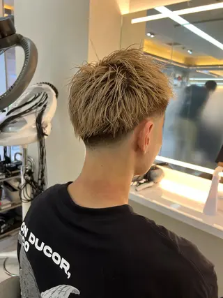 ショート メンズ メンズ/パーマ /フェード/岡山秀人のヘアスタイル