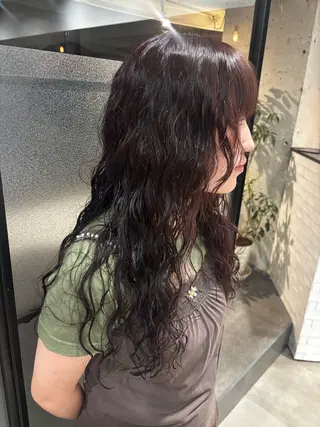 ロング カラー パーマ オリタ ルカのヘアスタイル