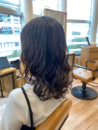 ミディアム パーマ ❤️パーマ美容師✂︎ 井口美緒のヘアスタイル