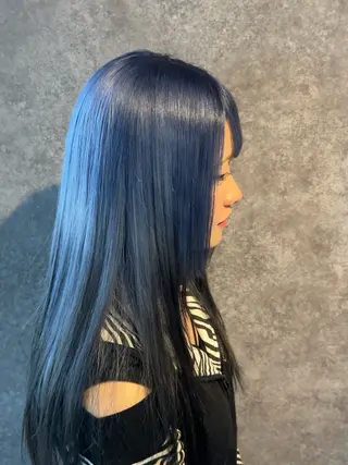 ロング 艶カラー×デザイン カラー特化/値賀大樹のヘアスタイル