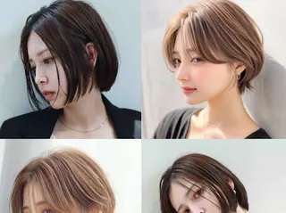 ショート 切りっぱなしボブ× 透明感カラー 原田のヘアスタイル