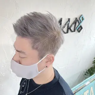 ショート カラー パーマ メンズ Add9 柳田健登のヘアスタイル