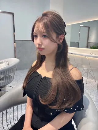 ロング 髪質改善×韓国ヘアサロン Role 博多【ロール】所属・yui🎀ブリーチ なしWカラー／博多のヘアスタイル