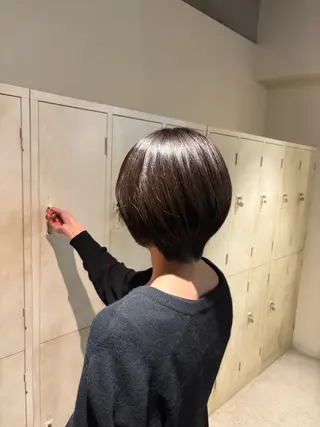 ショート 透明感カラー/に合わ せカット/サクラ🌸のヘアスタイル