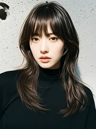 セミロング ウルフカット 811 大阪梅田 ウルフのヘアスタイル