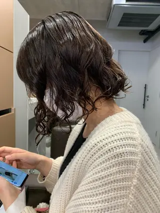 パーマ ボブパーマコテ巻き風 パーマNo1深江秀平のヘアスタイル