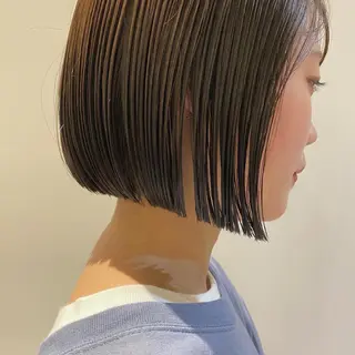 ミディアム ボブ&透明感カラー ♡TOMOEのヘアスタイル