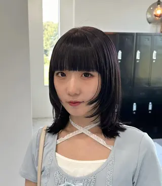 ミディアム カラー ORGN.所属・にちか /似合う個性派カラーのヘアスタイル