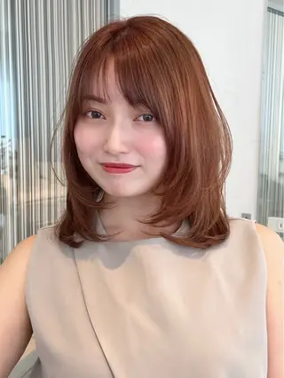 ミディアム ✨上品可愛い 垢抜けカラー/後藤✨のヘアスタイル