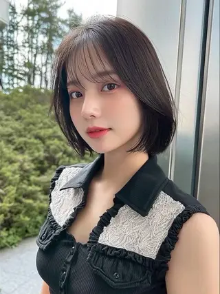 ショート カラー 🫧ナオ🫧 /韓国 ヘア/ マンツーマンのヘアスタイル