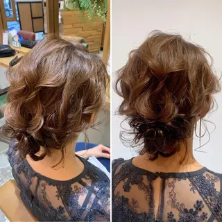 ミディアム ヘアアレンジ ✂️RIKUKI🎨 【駒込美容師🎀】のヘアスタイル