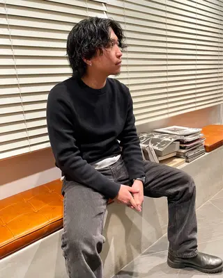 ミディアム パーマ メンズ 優作 〜圧倒的信頼〜のヘアスタイル