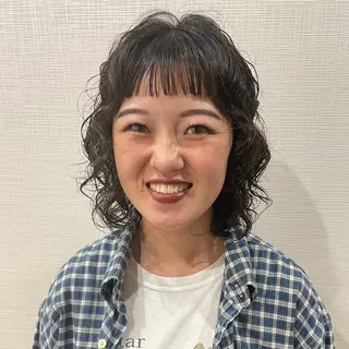 ミディアム パーマ RorriM natsuのヘアスタイル