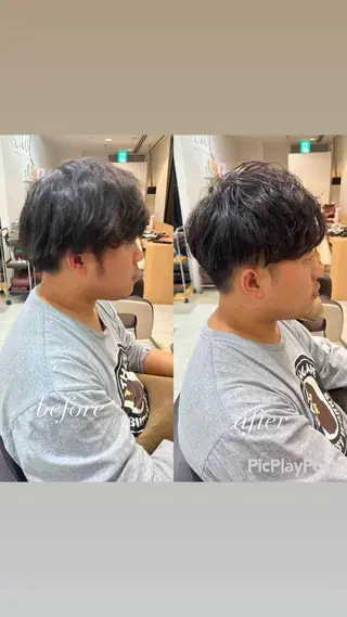 メンズ 大人女性ぼかし メンズ強化🦙平作のヘアスタイル