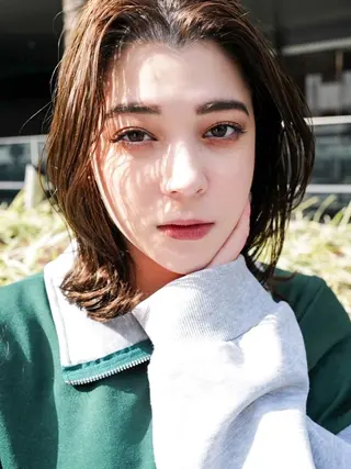 セミロング カラー パーマ ヘアアレンジ cecil hair 難波店所属・髪質改善透明感カラー /SHOGO☀️のヘアスタイル