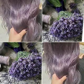 ミディアム カラー ヘアアレンジ オリーブ透明感カラー 表参道/MIKUのヘアスタイル