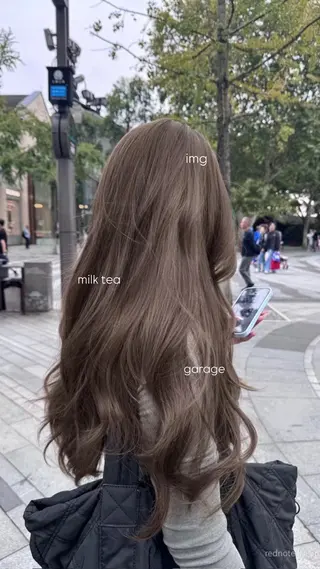 カラー ベージュ・ラベンダー カラー🎀りりのヘアスタイル